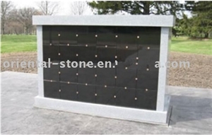 China Black Granite Cremation Columbarium, Grey Granite Mausoleums Crypts Design, Niches Cemetery Columbariums, Shanxi Black Granite Cremation Columbarium