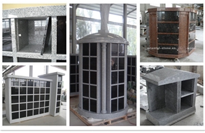 China G603 Granite Cremation Columbarium, Shanxi Black Stone Niches Urns Columbariums, Cemetery Mausoleums Crypts Design