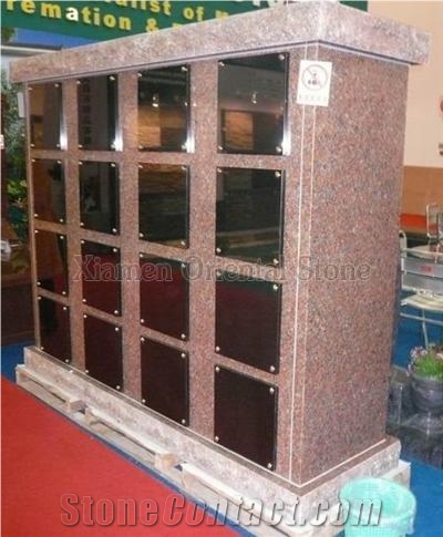 China G603 Granite Cremation Columbarium, Shanxi Black Stone Niches Urns Columbariums, Cemetery Mausoleums Crypts Design