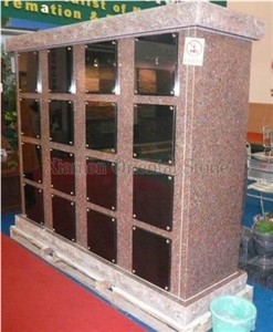 China G603 Granite Cremation Columbarium, Shanxi Black Stone Niches Urns Columbariums, Cemetery Mausoleums Crypts Design