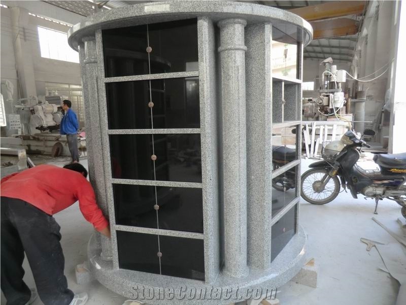China G603 Granite Round Cremation Columbarium Design, Niches Columbariums