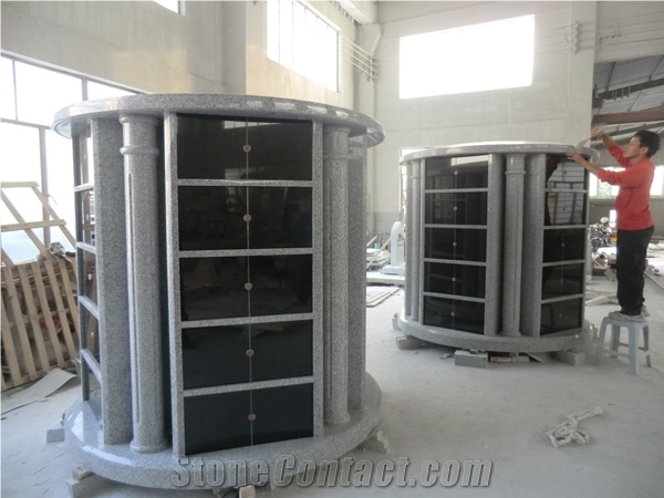 China G603 Granite Round Cremation Columbarium Design, Niches Columbariums
