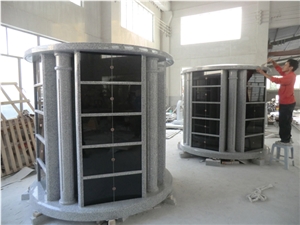 China G603 Granite Round Cremation Columbarium Design, Niches Columbariums