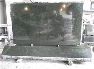 China Green Granite Cemetery Engraved Headstones Tombstones, Memorial Stone Gravestones, Western Style Single Monuments, American Tombstones, Custom Tombstone Monument Design