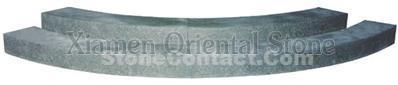 China Green Granite Outdoor Arc-Shaped Steps Staircase, Building Stones Deck Stair, Indoor Stair Treads, Stair Riser