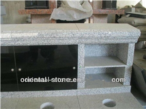 China Grey G603 Granite Rectangle Style Cremation Columbarium