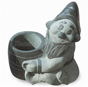 China Grey Granite Outdoor Carving Flower Pots, Garden Landscaping Stones Flower Stand, Exterior Planters, Black Stone Sculpture, Planter Pots
