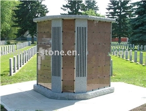 China Red Granite Irregular Cremation Columbarium Design, Grey Granite Mausoleum Crypts Design, Niches Columbariums