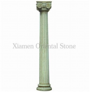 China Red Granite Roman Sculptured Columns, Outdoor Ionic Columns, Exterior Landscaping Stones Architectural Columns, Corinthian Columns, Column Bases & Tops