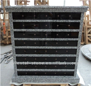 China Shanxi Black Granite Cemetery Urns Columbarium, 48 Niches Columbariums China Shanxi Black Granite Cemetery Urns Columbarium, 48 Niches Columbariums
