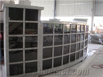 China Shanxi Black Granite Columbariums Design, G603 Cemetery Mausoleum Crypts Design, Cremation Columbarium