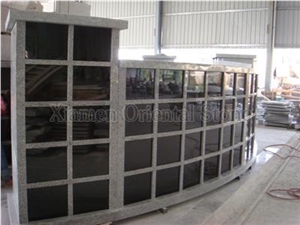 China Shanxi Black Granite Columbariums Design, G603 Cemetery Mausoleum Crypts Design, Cremation Columbarium
