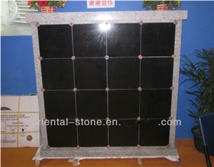 China Shanxi Black Granite Cremation Columbarium Design, Cemetery Mausoleums Crypts, 16 Niches G603 Columbariums
