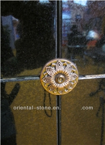 China Shanxi Black Granite Cremation Columbarium Design, Cemetery Mausoleums Crypts, 16 Niches G603 Columbariums