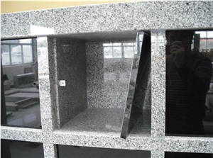 China Shanxi Black Granite Cremation Columbarium Design, Cemetery Mausoleums Crypts, 16 Niches G603 Columbariums