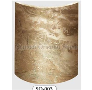 Duquesa Scura Marble Roman Doric Columns, Outdoor Building Stones Architectural Columns, Exterior Column Bases & Tops, Pedestal Columns