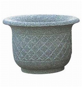 G623 Granite Garden Carving Flower Pots, Outdoor Landscaping Stones Flower Stand, Flower Vases, Exterior Planters, Planter Pots