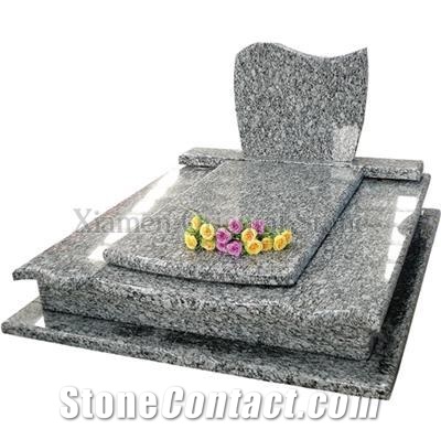 Granite Cemetery Carving Tombstone, Western Style Double Monuments, Engraved Headstones, Natural Stone Memorial Gravestone, European Tombstone Monument Design