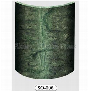 Green Verde Decalio Marble Roman Architectural Columns, Exterior Building Stones Doric Columns, Column Bases & Tops