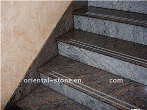 Import Fantasia Salmon Granite Steps, Outdoor Staircase, Indoor Stair Treads, Stair Step Riser Import Fantasia Salmon Granite Steps, Outdoor Staircase, Indoor Stair Treads, Stair Step Riser