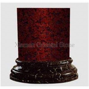 Red Rouge Incarnat Marble Roman Architectural Columns, Exterior Building Stones Doric Columns, Column Bases & Tops, Pedestal Columns