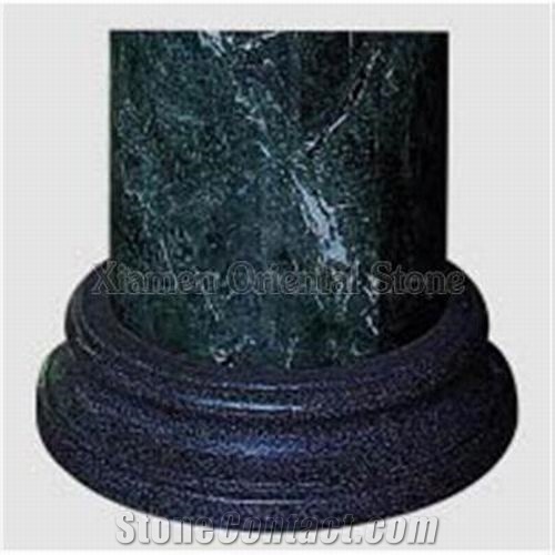 Yuli Green Marble Roman Doric Columns, Exterior Building Stones Architectural Columns, Pedestal Columns, Sculptured Column Bases & Tops