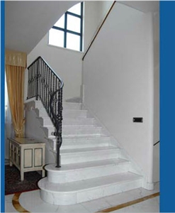 Bianco Carrara Marble Staircase