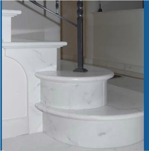 Bianco Carrara Marble Staircase