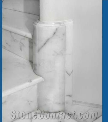Bianco Carrara Marble Staircase