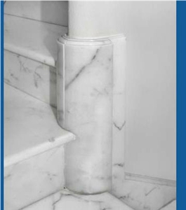 Bianco Carrara Marble Staircase