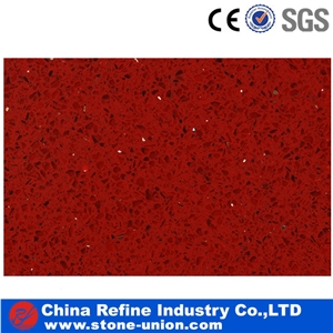 Artifical Quartz Stone Tile & Slab China Red Quartz Stone Engineered Stone,Poblished Quartz Stone, Solid Surface Quartz,China Quartz Countertop