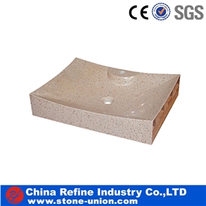 Beige Nature Granite Stone Bath Sinks, Beige Granite Sinks