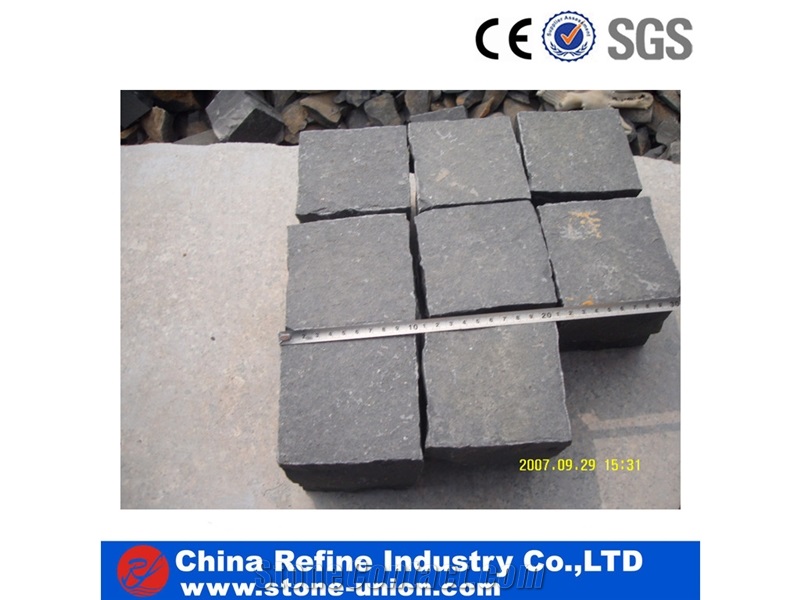 Best Price Zhangpu Black-Cube Stone , Chinese Black Stone Floor Covering & Floor Tile & Black Paving Cube Stone & Natural Stone Surface
