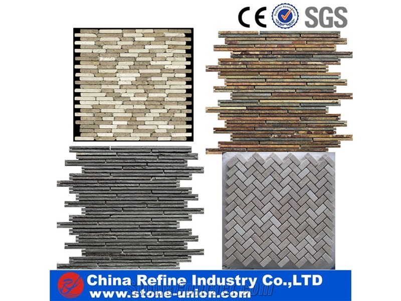 China Hot Sell Travertine Mosaic, Floor Mosaic, Wall Mosaic,Panel Split Face Mosaic
