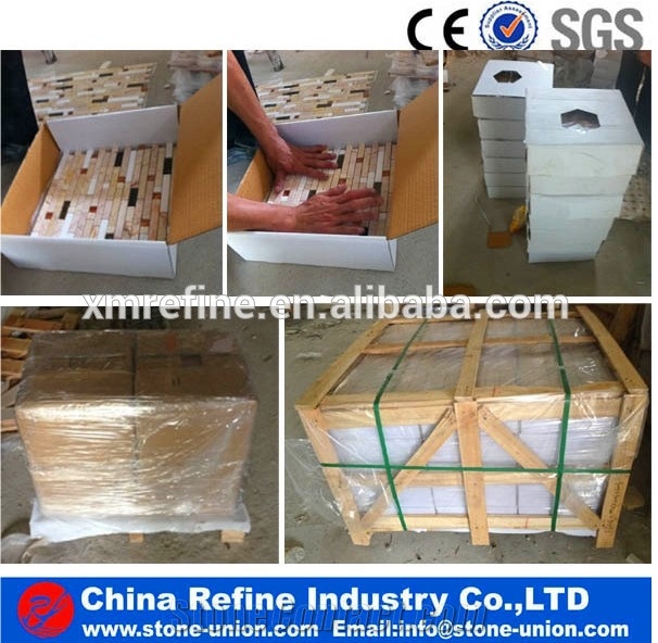 China Hot Sell Travertine Mosaic, Floor Mosaic, Wall Mosaic,Panel Split Face Mosaic