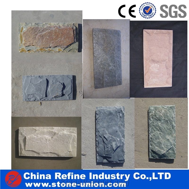 Chinese Factory Direct Sales Cheap Mushroom Stone, Grey Split Face Slate Mushroom Landscaping Stones,Garden Wall Stone