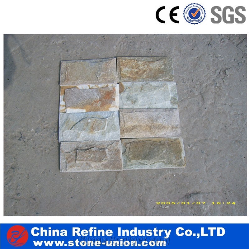 Chinese Factory Direct Sales Cheap Mushroom Stone, Grey Split Face Slate Mushroom Landscaping Stones,Garden Wall Stone