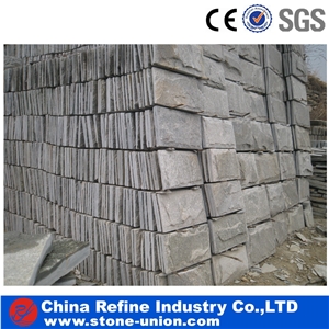 Chinese Factory Direct Sales Cheap Mushroom Stone, Grey Split Face Slate Mushroom Landscaping Stones,Garden Wall Stone