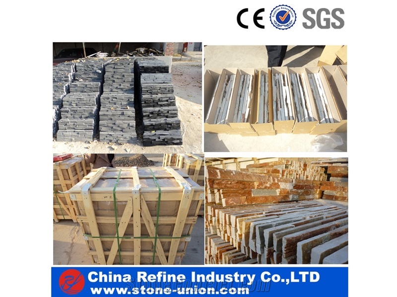 Classical Rusty Slate Wall Panels , Slate Cultured Stone Wall Tiles & Slate Wall Pannel , Customized Design Slate