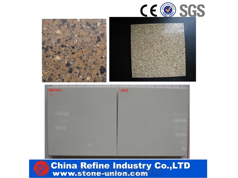 Colorful Artificial Quartz Tile & Slab Quartz Stone Engineered Stone , Landscaping Quartzite Stone Tiles and Wall Panel
