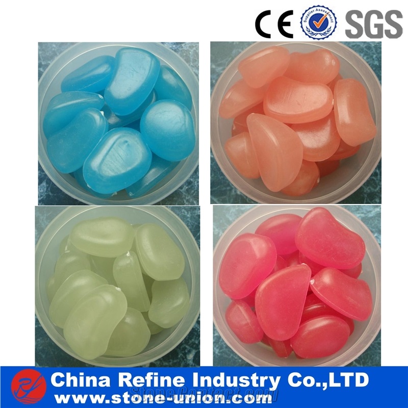 Colorful Glow in the Dark Pebble Stone,Glowing Pebbles,Glow Stone, Luminous Pebble,Night Glow Stones Colorful Gems Pebble