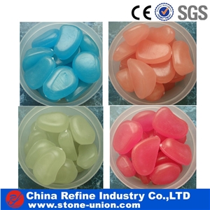 Colorful Glow in the Dark Pebble Stone,Glowing Pebbles,Glow Stone, Luminous Pebble,Night Glow Stones Colorful Gems Pebble