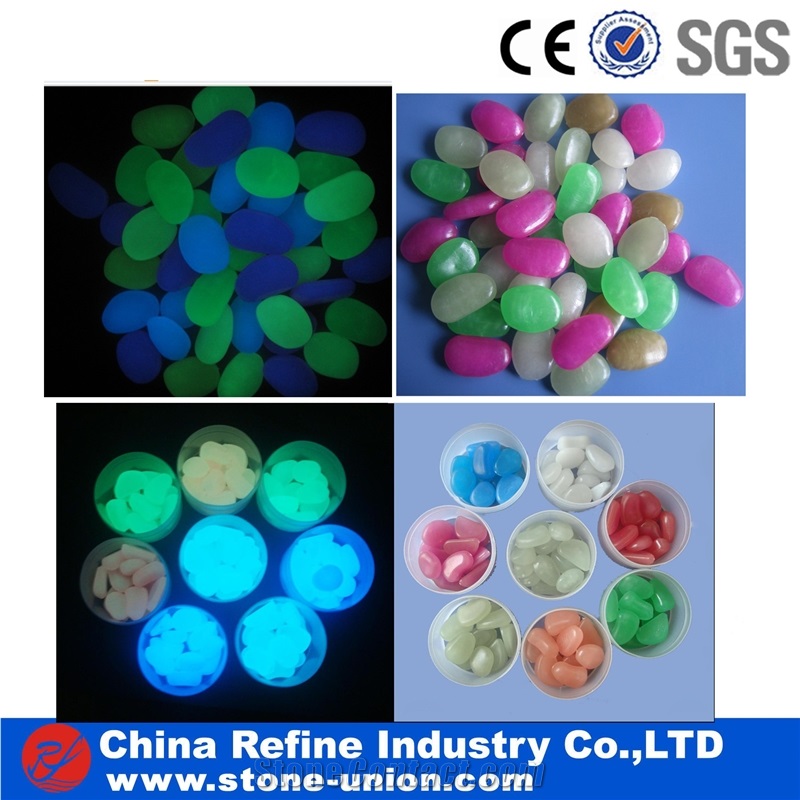 Colorful Glow in the Dark Pebble Stone,Glowing Pebbles,Glow Stone, Luminous Pebble,Night Glow Stones Colorful Gems Pebble