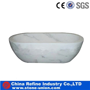 Comfortable White Bath Tubs China White Marble