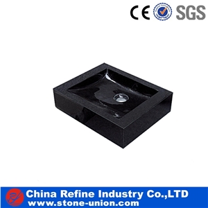 High Polished China Black Marble Basins Black Marble Sinks