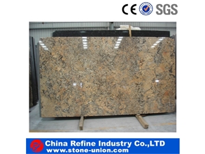 High Quality Nature Crystal Yellow Granite Tiles & Slabs, Flooring Tile Wholesale