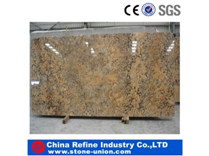 High Quality Nature Crystal Yellow Granite Tiles & Slabs, Flooring Tile Wholesale