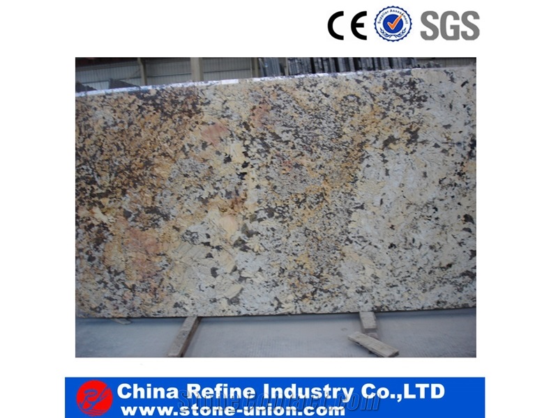 High Quality Nature Crystal Yellow Granite Tiles & Slabs, Flooring Tile Wholesale