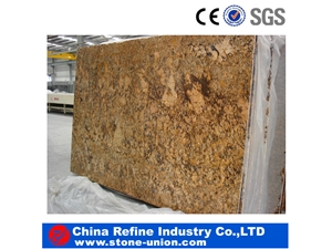 High Quality Nature Crystal Yellow Granite Tiles & Slabs, Flooring Tile Wholesale