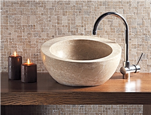 High Quality Polished White Marble Sink for Bathroom, White Marble Sinks & Basins,China Cheap Popular Guangxi White with Grey Veins